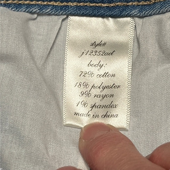 Harper Embroidered Skinny Ankle Released Frayed Hem Faded Jeans Size 25 - Picture 9 of 12